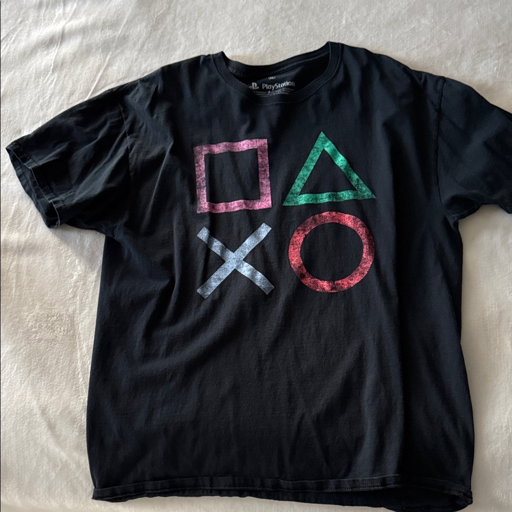 Ripple Junction Black T-Shirt with PlayStation Design